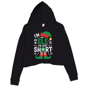 IM Not An Elf IM Just Short Merry Christmas Elf Xmas Funny Crop Fleece Hoodie