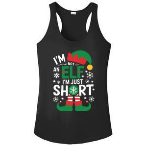 IM Not An Elf IM Just Short Merry Christmas Elf Xmas Funny Ladies PosiCharge Competitor Racerback Tank