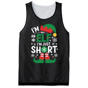 IM Not An Elf IM Just Short Merry Christmas Elf Xmas Funny Mesh Reversible Basketball Jersey Tank