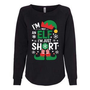 IM Not An Elf IM Just Short Merry Christmas Elf Xmas Funny Womens California Wash Sweatshirt