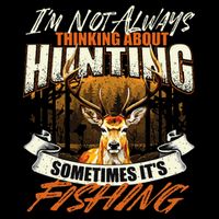 IM Not Always Thinking About Hunting Wildlife Deer Lover 7-Panel Snapback Hat