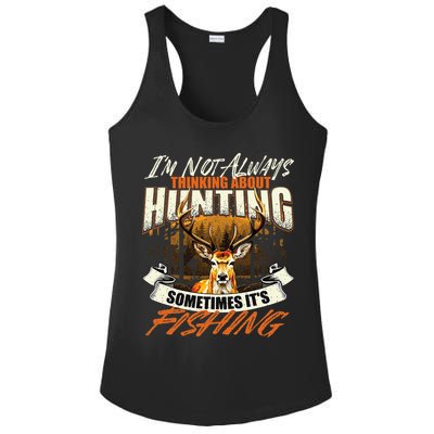 IM Not Always Thinking About Hunting Wildlife Deer Lover Ladies PosiCharge Competitor Racerback Tank