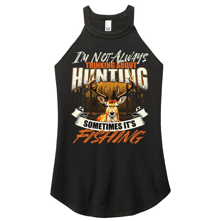 IM Not Always Thinking About Hunting Wildlife Deer Lover Women's Perfect Tri Rocker Tank