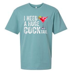 I Need a Huge COCKtail Funny  Sueded Cloud Jersey T-Shirt