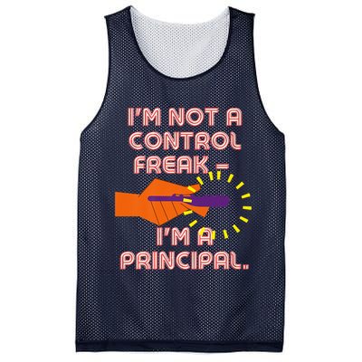 I'm Not A Control Freak, I'm A Principal Mesh Reversible Basketball Jersey Tank
