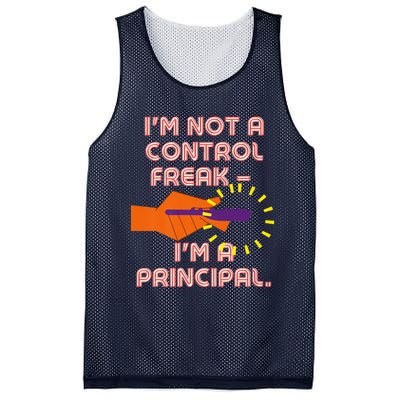 I'm Not A Control Freak, I'm A Principal Mesh Reversible Basketball Jersey Tank