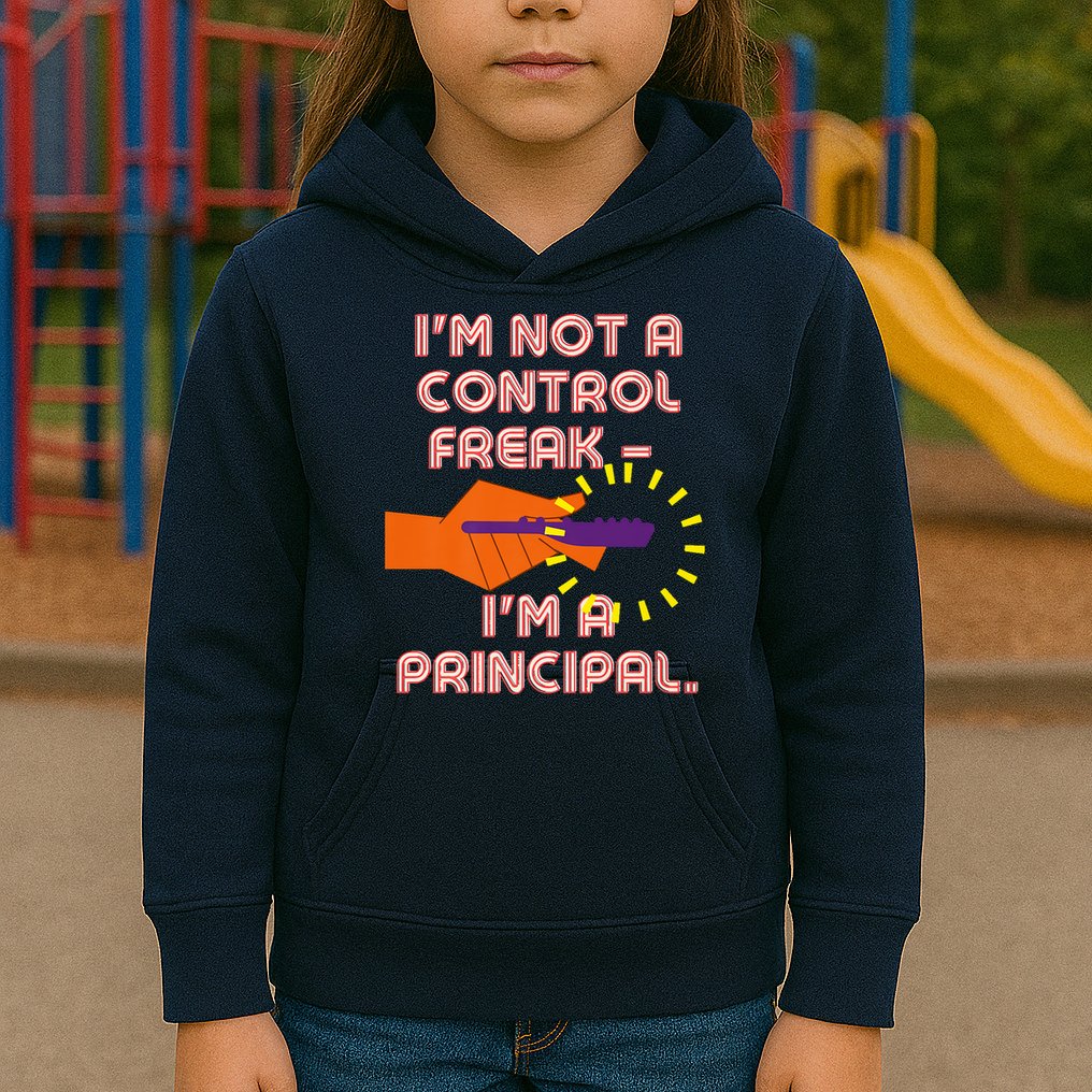 I'm Not A Control Freak, I'm A Principal Kids Hoodie