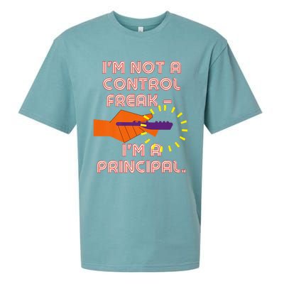 I'm Not A Control Freak, I'm A Principal Sueded Cloud Jersey T-Shirt