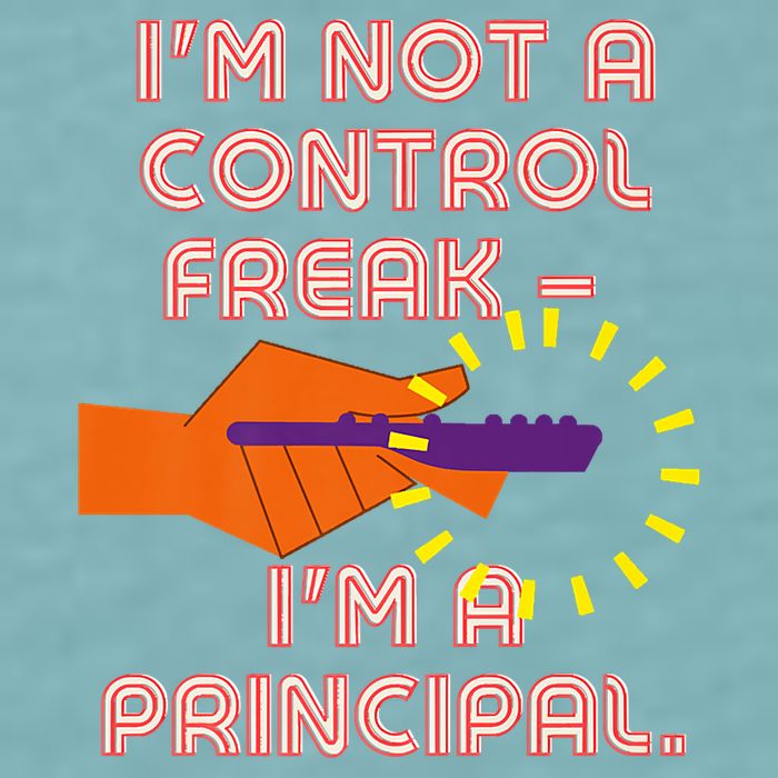 I'm Not A Control Freak, I'm A Principal Sueded Cloud Jersey T-Shirt