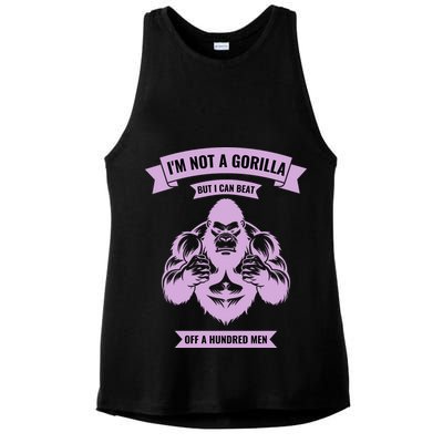 I'm Not A Gorilla But I Can Beat Off A Hundred Ladies PosiCharge Tri-Blend Wicking Tank