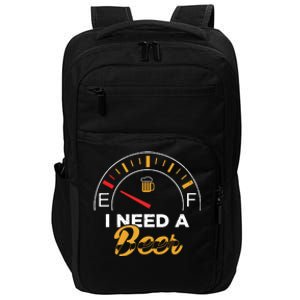 I Need A Beer Beermeter Funny Drinking Brewing Impact Tech Backpack