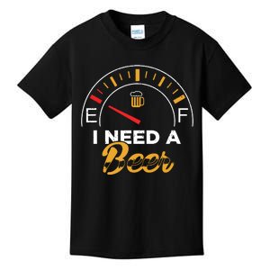 I Need A Beer Beermeter Funny Drinking Brewing Kids T-Shirt