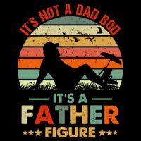 It's Not A Dad Bod It's A Father Figure Funny Vintage Sunset Flatbill Hat
