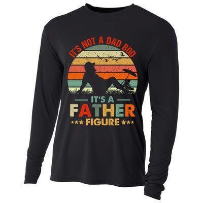It's Not A Dad Bod It's A Father Figure Funny Vintage Sunset Cooling Performance Long Sleeve Crew