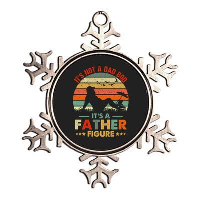 It's Not A Dad Bod It's A Father Figure Funny Vintage Sunset Metallic Star Ornament