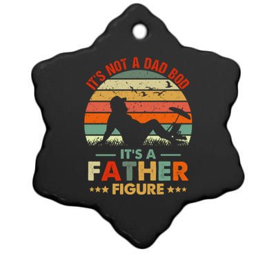 It's Not A Dad Bod It's A Father Figure Funny Vintage Sunset Ceramic Star Ornament