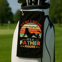 It's Not A Dad Bod It's A Father Figure Funny Vintage Sunset Golf Towel