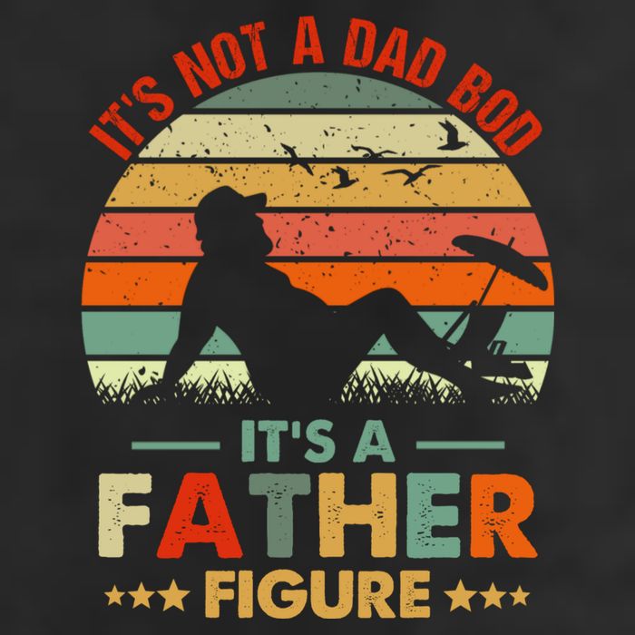 It's Not A Dad Bod It's A Father Figure Funny Vintage Sunset Golf Towel