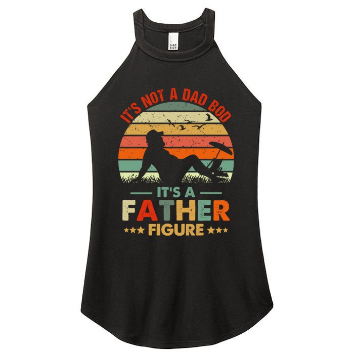 It's Not A Dad Bod It's A Father Figure Funny Vintage Sunset Women's Perfect Tri Rocker Tank