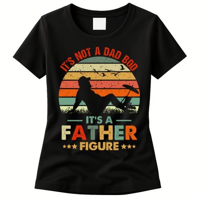It's Not A Dad Bod It's A Father Figure Funny Vintage Sunset Womens T-Shirt