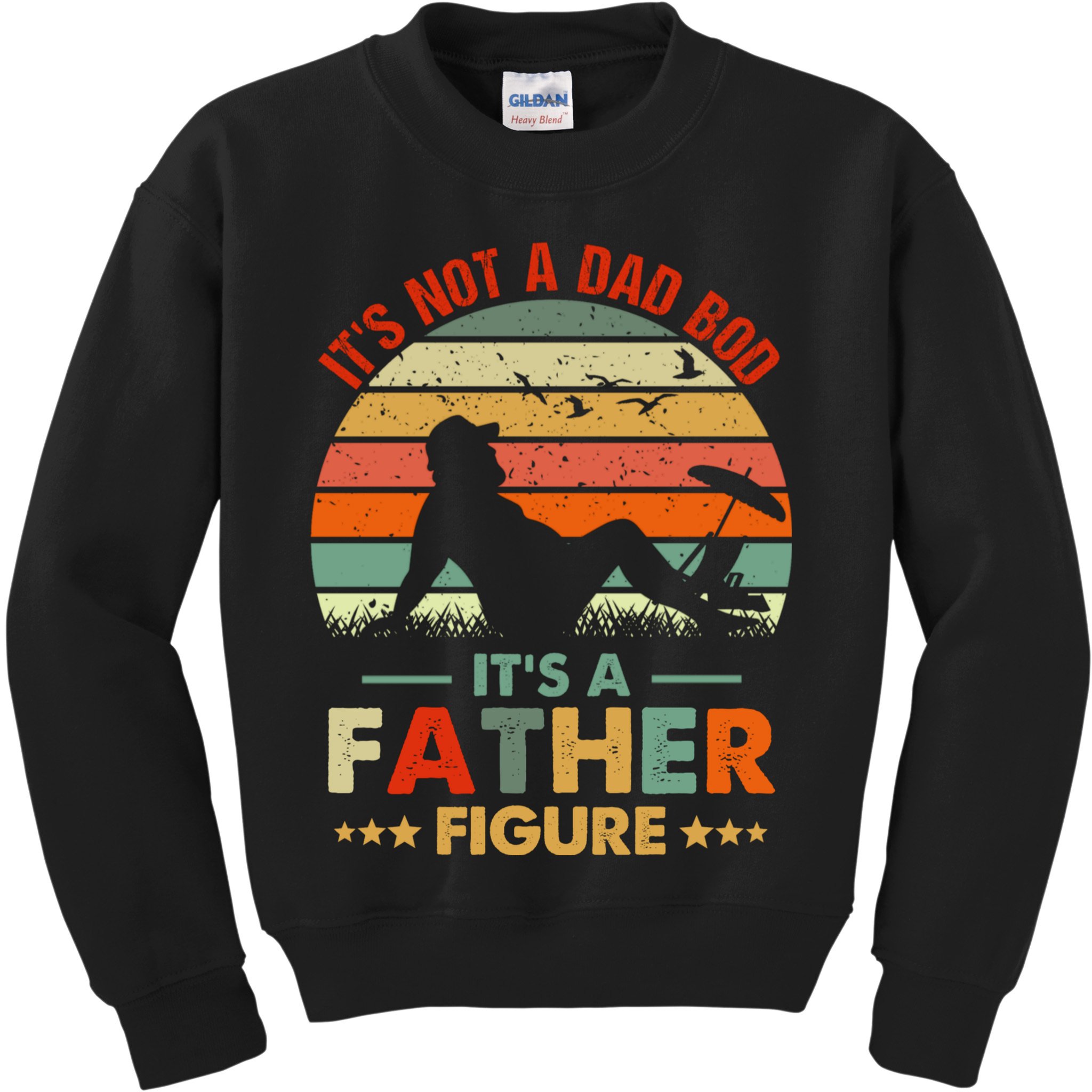 It's Not A Dad Bod It's A Father Figure Funny Vintage Sunset Kids Sweatshirt