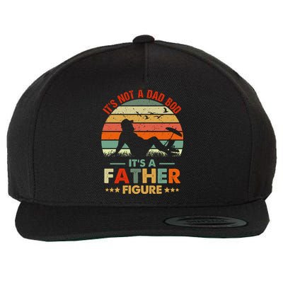 It's Not A Dad Bod It's A Father Figure Funny Vintage Sunset Wool Snapback Cap