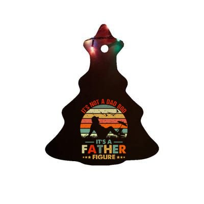 It's Not A Dad Bod It's A Father Figure Funny Vintage Sunset Ceramic Tree Ornament