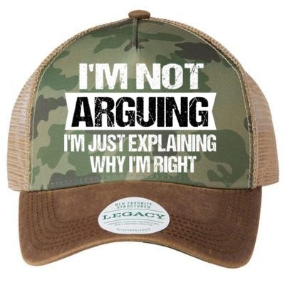 IM Not Arguing IM Just Explaining Why I Am Right Gift Legacy Tie Dye Trucker Hat