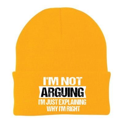 IM Not Arguing IM Just Explaining Why I Am Right Gift Knit Cap Winter Beanie