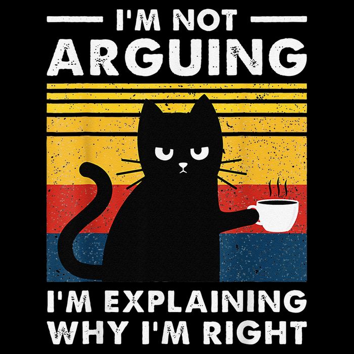 Im Not Arguing Im Just Explaining Why Im Right FUNNY Cat Flat Bill Trucker Hat