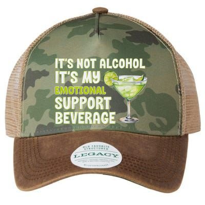 ItS Not Alcohol ItS My Emotional Support Beverage Legacy Tie Dye Trucker Hat