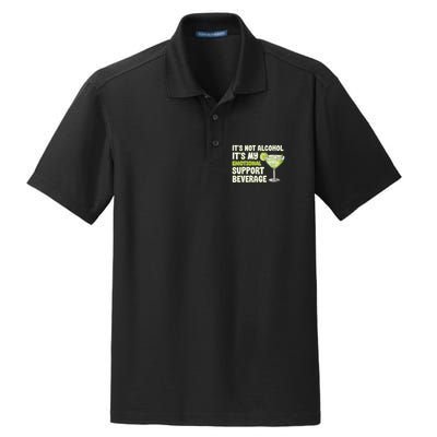 ItS Not Alcohol ItS My Emotional Support Beverage Dry Zone Grid Polo