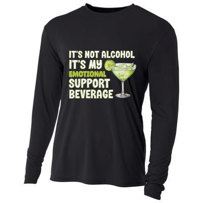 ItS Not Alcohol ItS My Emotional Support Beverage Cooling Performance Long Sleeve Crew