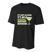 ItS Not Alcohol ItS My Emotional Support Beverage Youth Performance Sprint T-Shirt