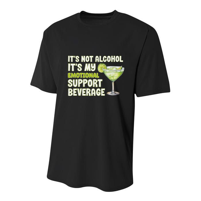 ItS Not Alcohol ItS My Emotional Support Beverage Youth Performance Sprint T-Shirt