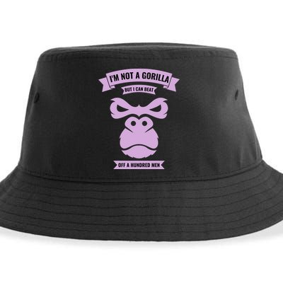 I'm Not A Gorilla But I Can Beat Off A Hundred Sustainable Bucket Hat