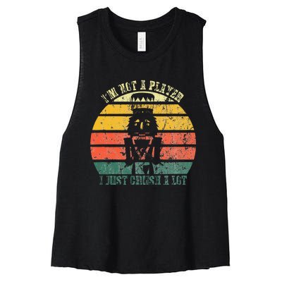 IM Not A Player I Just Crush A Lot Retro Nutcracker Women's Racerback Cropped Tank