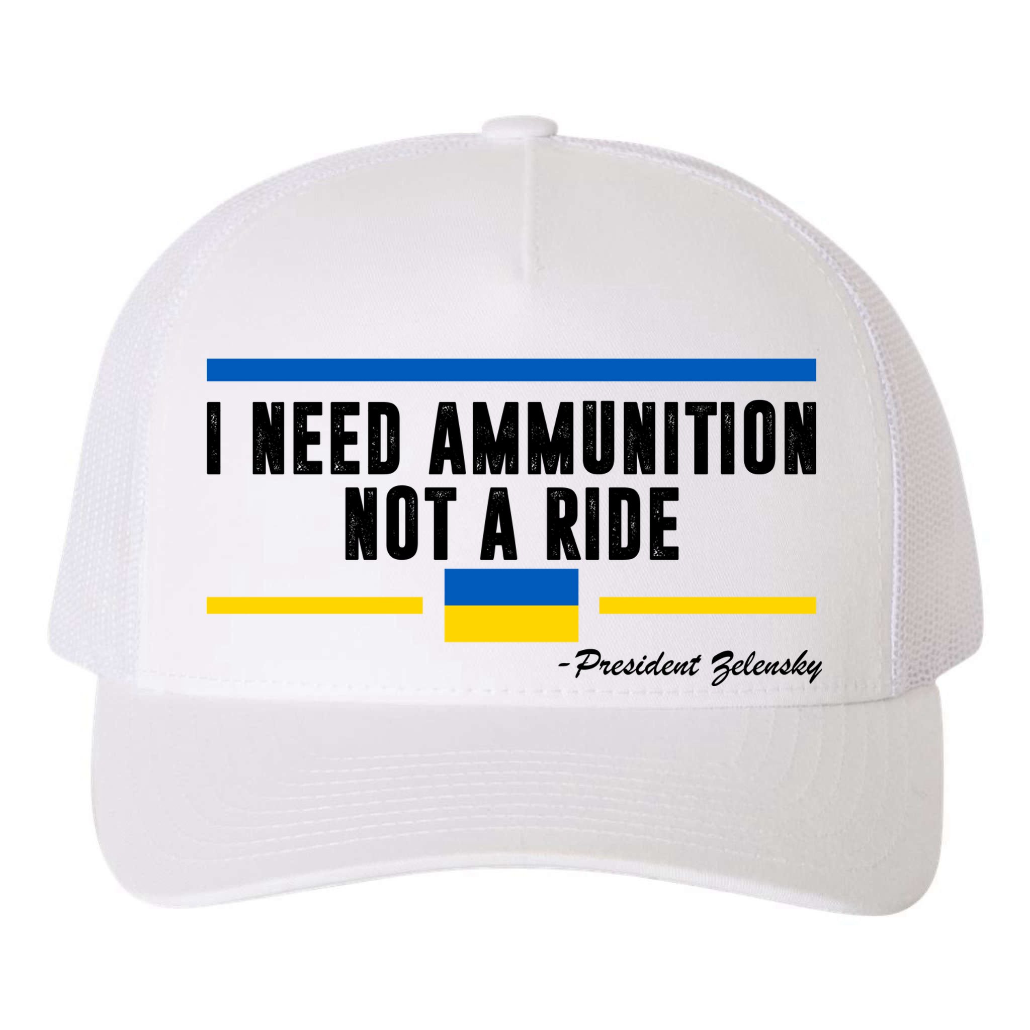 I Need Ammunition Not A Ride Ukraine Yupoong Adult 5-Panel Trucker Hat