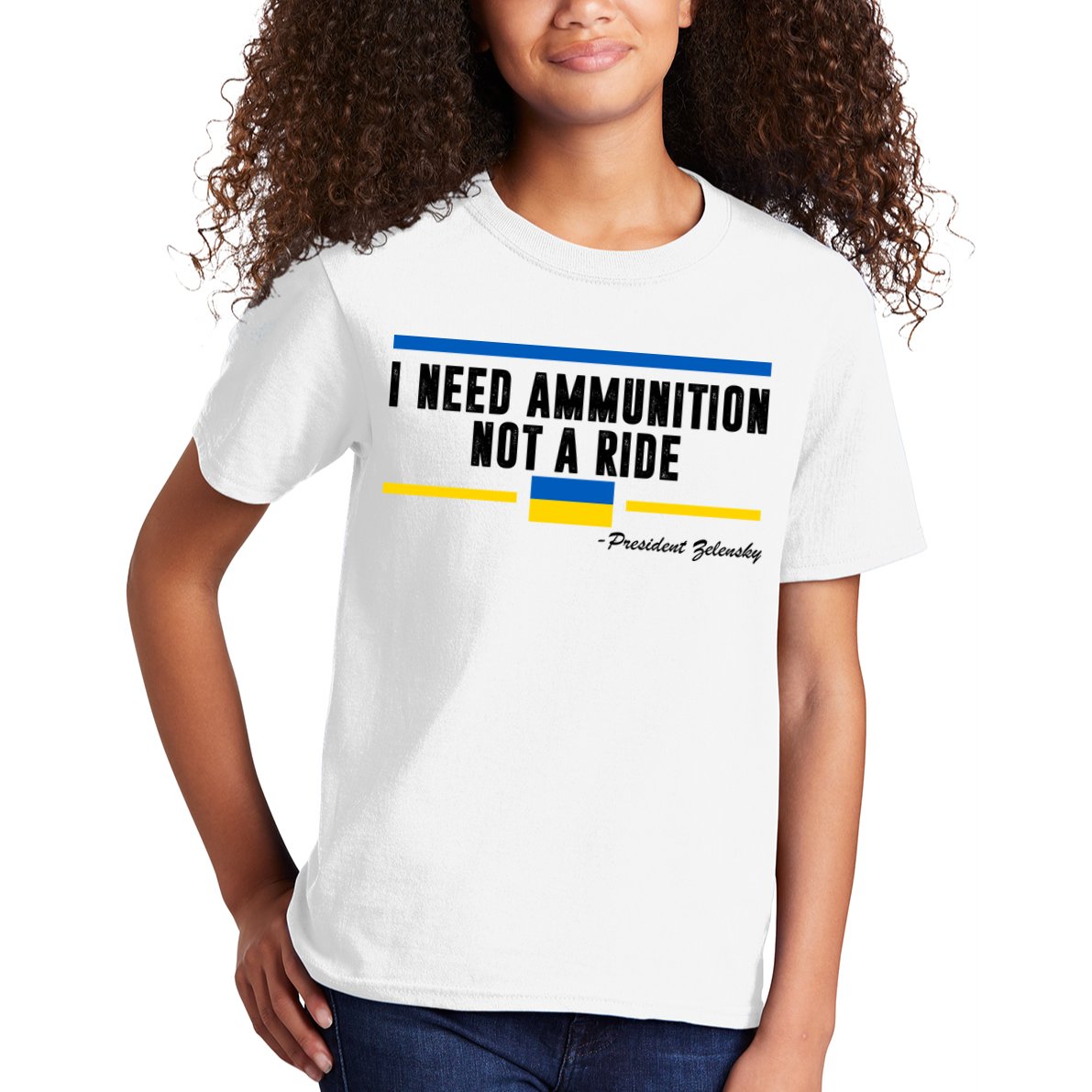 I Need Ammunition Not A Ride Ukraine Kids T-Shirt