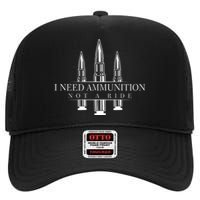 I Need Ammunition Not A Ride Volodymyr Zelenskyy Ukraine High Crown Mesh Back Trucker Hat