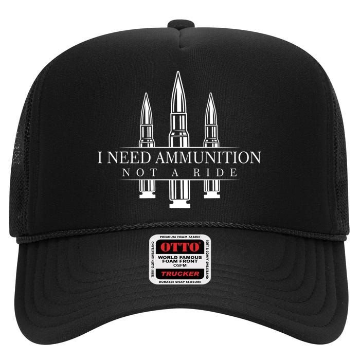 I Need Ammunition Not A Ride Volodymyr Zelenskyy Ukraine High Crown Mesh Back Trucker Hat