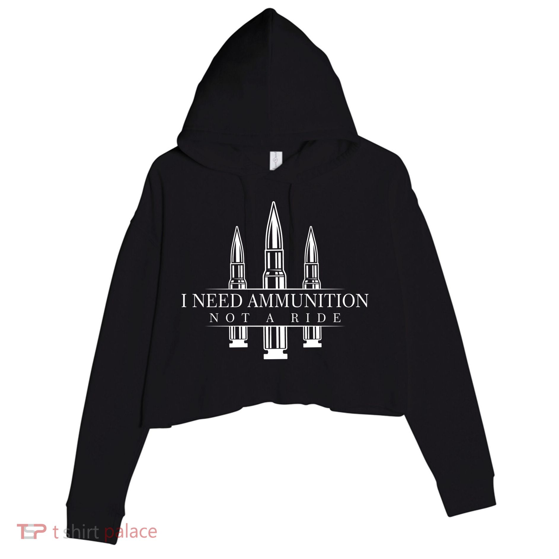 I Need Ammunition Not A Ride Volodymyr Zelenskyy Ukraine Crop Fleece Hoodie
