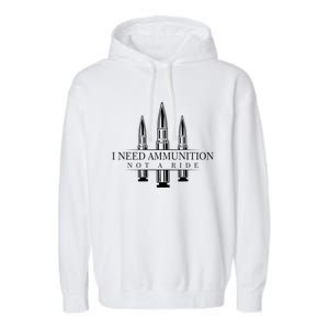 I Need Ammunition Not A Ride Volodymyr Zelenskyy Ukraine Garment-Dyed Fleece Hoodie