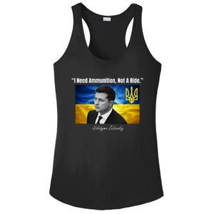 I Need Ammunition Not A Ride Volodymyr Zelensky Support Ukraine Ladies PosiCharge Competitor Racerback Tank