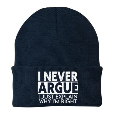 I Never Argue I Just Explain Why Im Right Sarcastic Knit Cap Winter Beanie