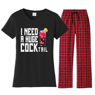 I Need A Huge Cocktail Women's Flannel Pajama Set