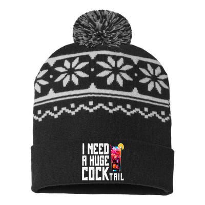 I Need A Huge Cocktail USA-Made Snowflake Beanie