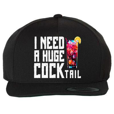 I Need A Huge Cocktail Wool Snapback Cap