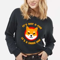 It's Not A Fox It's A Shiba Inu Cropped Pullover Crew