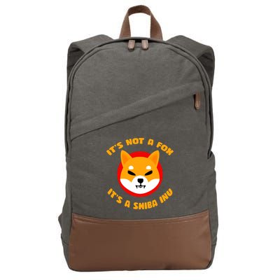 It's Not A Fox It's A Shiba Inu Cotton Canvas Backpack